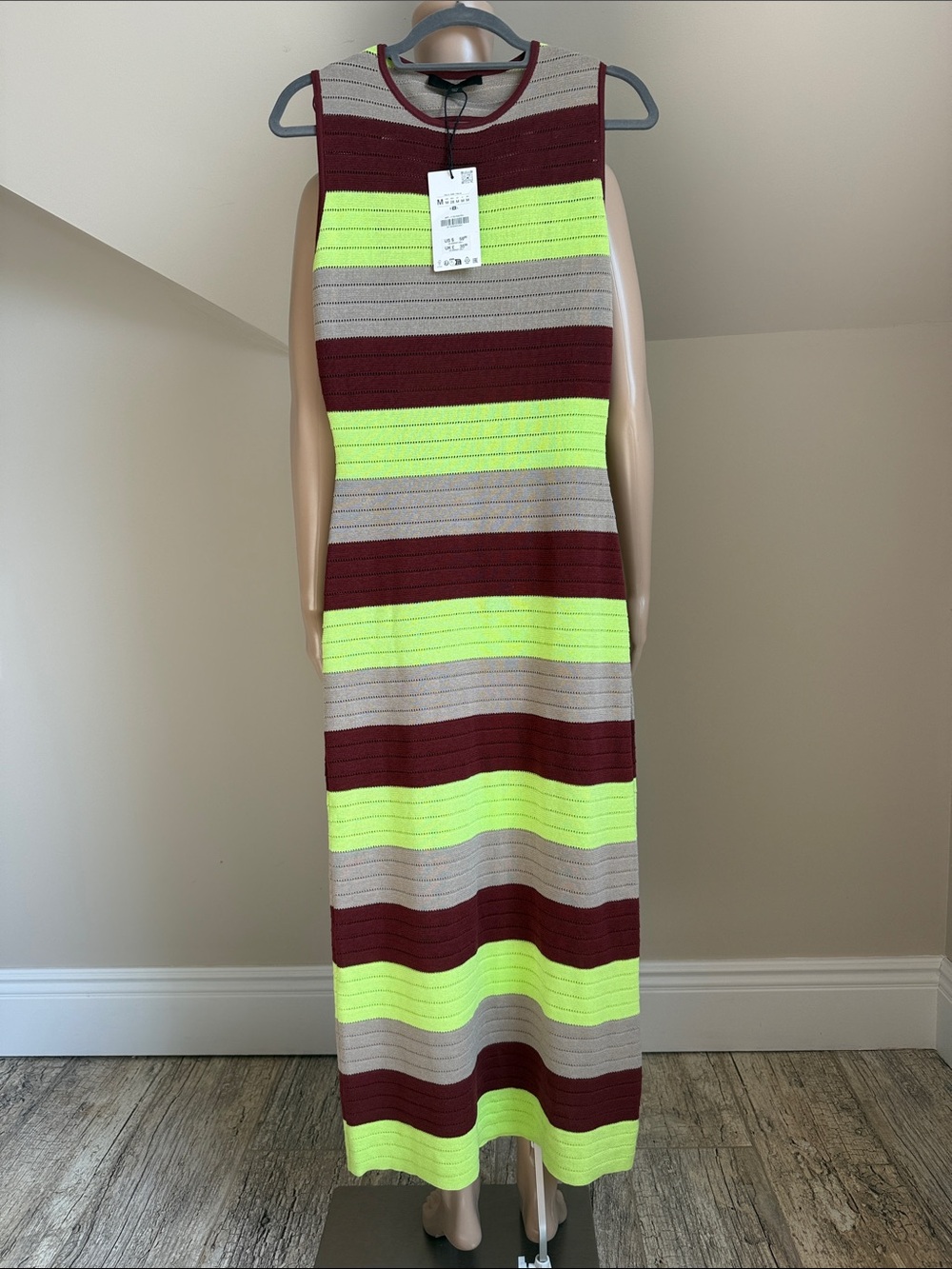 Zara Striped Sleeveless dress Size: Medium - Picture 2 of 12
